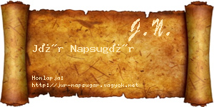 Jür Napsugár névjegykártya
